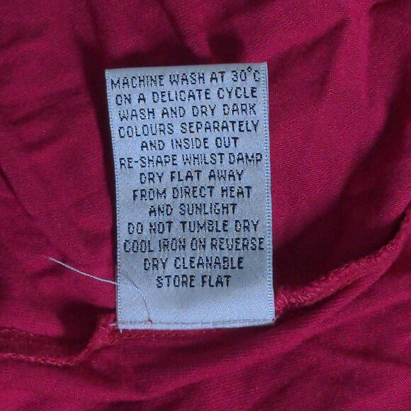 Boden Floret Ruffle Trim Tee in Fuchsia - Size M (UK 16) - EUC - Picture 7 of 7